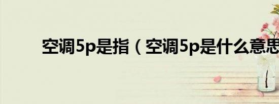 空调5p是指（空调5p是什么意思）