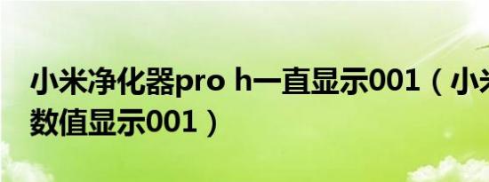 小米净化器pro h一直显示001（小米净化器数值显示001）
