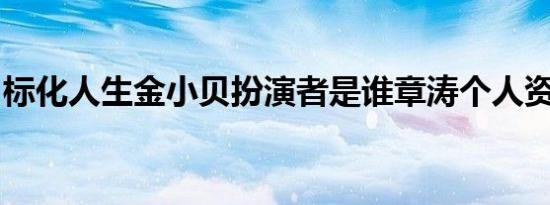标化人生金小贝扮演者是谁章涛个人资料介绍