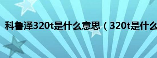 科鲁泽320t是什么意思（320t是什么意思）