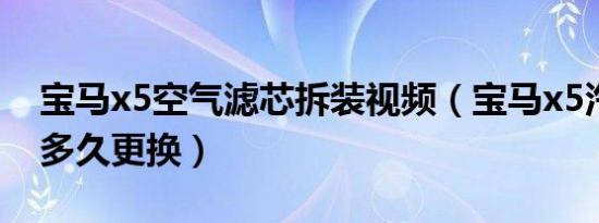 宝马x5空气滤芯拆装视频（宝马x5汽油滤芯多久更换）