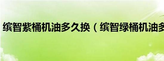 缤智紫桶机油多久换（缤智绿桶机油多久换）