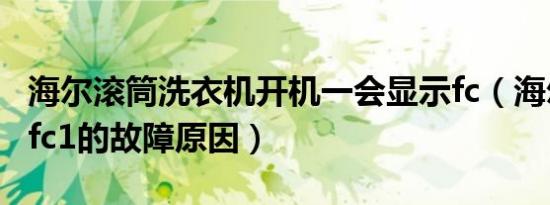 海尔滚筒洗衣机开机一会显示fc（海尔洗衣机fc1的故障原因）
