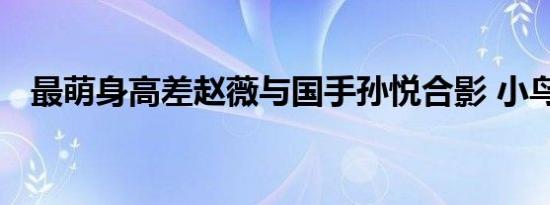 最萌身高差赵薇与国手孙悦合影 小鸟依人