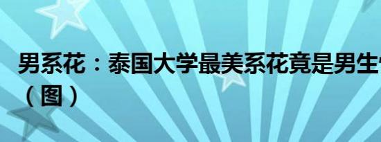 男系花：泰国大学最美系花竟是男生惊呆众人（图）