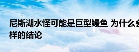 尼斯湖水怪可能是巨型鳗鱼 为什么会得出这样的结论