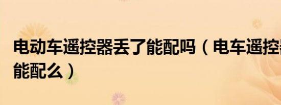 电动车遥控器丢了能配吗（电车遥控器丢了还能配么）