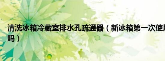 清洗冰箱冷藏室排水孔疏通器（新冰箱第一次使用需要清洗吗）
