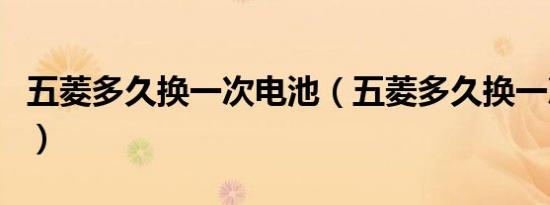 五菱多久换一次电池（五菱多久换一次后轴油）