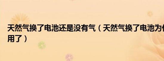 天然气换了电池还是没有气（天然气换了电池为什么还不能用了）