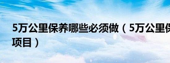 5万公里保养哪些必须做（5万公里保养哪些项目）