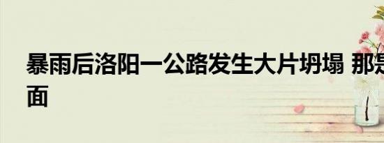 暴雨后洛阳一公路发生大片坍塌 那是什么场面