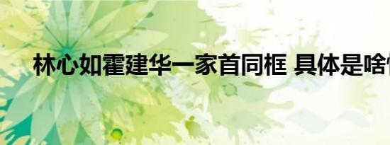 林心如霍建华一家首同框 具体是啥情况