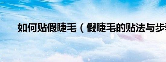 如何贴假睫毛（假睫毛的贴法与步骤）