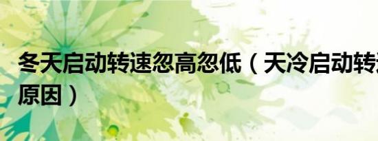 冬天启动转速忽高忽低（天冷启动转速低什么原因）