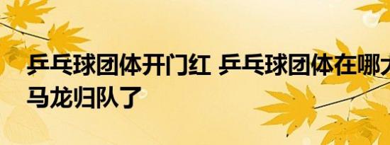 乒乓球团体开门红 乒乓球团体在哪大杀四方马龙归队了