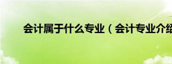 会计属于什么专业（会计专业介绍）