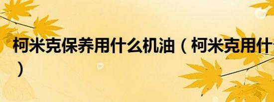 柯米克保养用什么机油（柯米克用什么机油好）