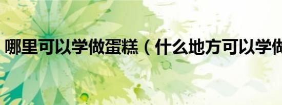 哪里可以学做蛋糕（什么地方可以学做蛋糕）