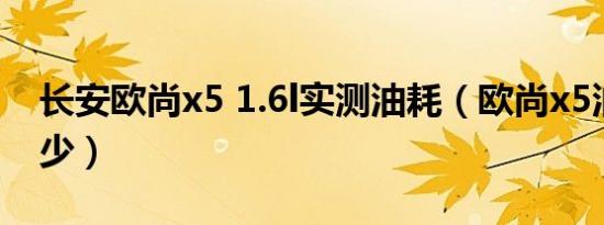 长安欧尚x5 1.6l实测油耗（欧尚x5油耗是多少）