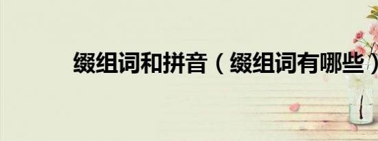 缀组词和拼音（缀组词有哪些）