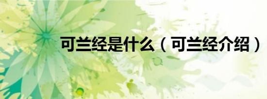 可兰经是什么（可兰经介绍）