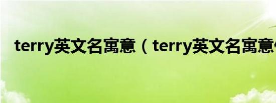 terry英文名寓意（terry英文名寓意什么）