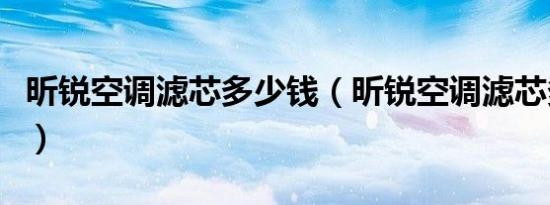 昕锐空调滤芯多少钱（昕锐空调滤芯多久更换）