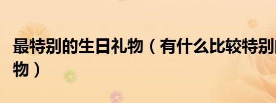最特别的生日礼物（有什么比较特别的生日礼物）