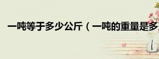 一吨等于多少公斤（一吨的重量是多少斤）
