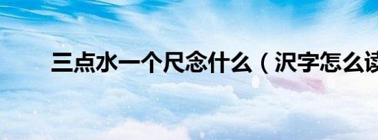 三点水一个尺念什么（沢字怎么读）