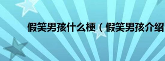 假笑男孩什么梗（假笑男孩介绍）