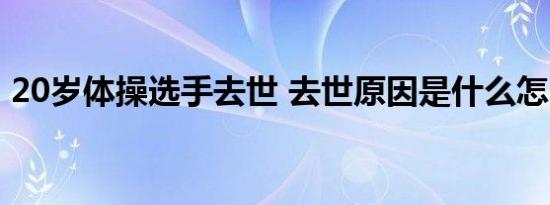 20岁体操选手去世 去世原因是什么怎么去世