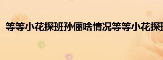 等等小花探班孙俪啥情况等等小花探班孙俪