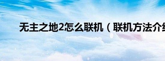 无主之地2怎么联机（联机方法介绍）