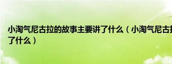 小淘气尼古拉的故事主要讲了什么（小淘气尼古拉的故事讲了什么）