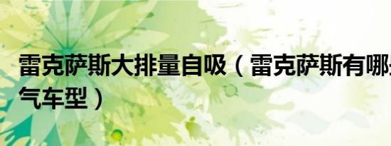 雷克萨斯大排量自吸（雷克萨斯有哪些自然吸气车型）