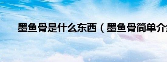 墨鱼骨是什么东西（墨鱼骨简单介绍）