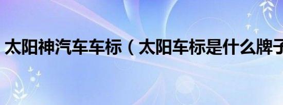 太阳神汽车车标（太阳车标是什么牌子的车）