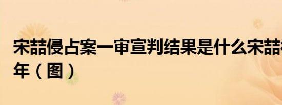 宋喆侵占案一审宣判结果是什么宋喆被判刑几年（图）