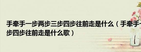 手牵手一步两步三步四步往前走是什么（手牵手一步两步三步四步往前走是什么歌）