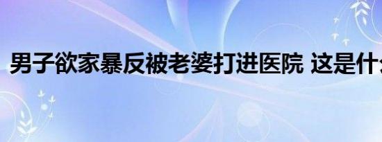 男子欲家暴反被老婆打进医院 这是什么场面