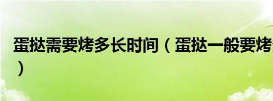 蛋挞需要烤多长时间（蛋挞一般要烤多少时间）