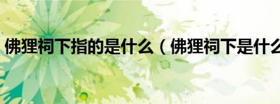佛狸祠下指的是什么（佛狸祠下是什么意思）