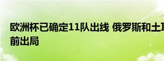 欧洲杯已确定11队出线 俄罗斯和土耳其已提前出局