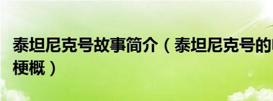 泰坦尼克号故事简介（泰坦尼克号的电影故事梗概）