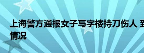 上海警方通报女子写字楼持刀伤人 到底是啥情况