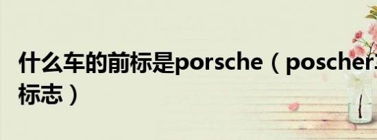 什么车的前标是porsche（poscher车是什么标志）