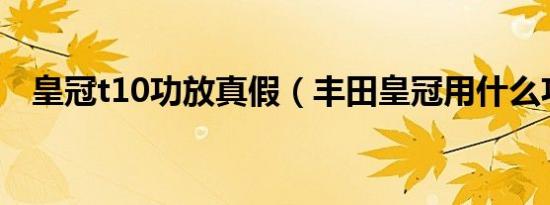 皇冠t10功放真假（丰田皇冠用什么功放）