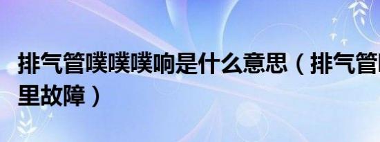 排气管噗噗噗响是什么意思（排气管噗噗响哪里故障）